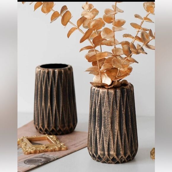 Set of 3 Vases Bronze - Picture 1 of 9